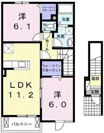 ベントルナータ　Ｆの物件間取画像